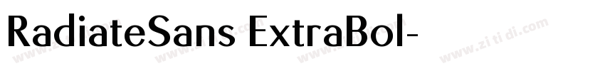 RadiateSans ExtraBol字体转换